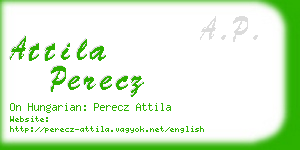 attila perecz business card